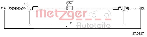 Metzger Autoteile Seilzug, Feststellbremse [Hersteller-Nr. 17.0317] für Nissan