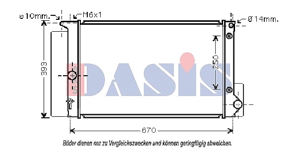 Aks Dasis Kühler, Motorkühlung [Hersteller-Nr. 210211N] für Toyota