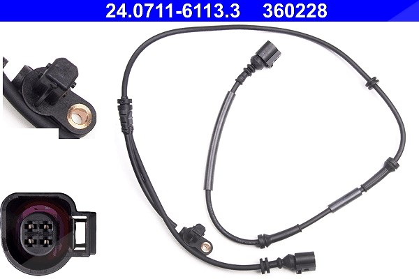 Ate Sensor, Raddrehzahl [Hersteller-Nr. 24.0711-6113.3] für VW, Ford, Seat
