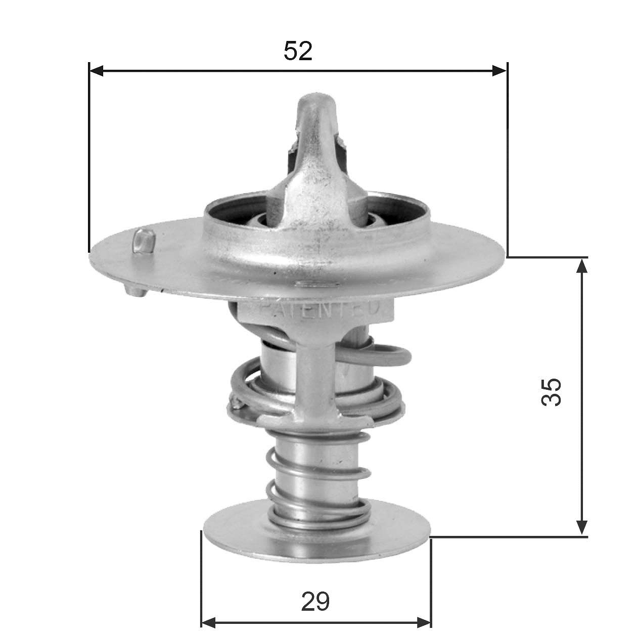 Gates Thermostat, Kühlmittel [Hersteller-Nr. TH03382G1] für Honda, Mitsubishi