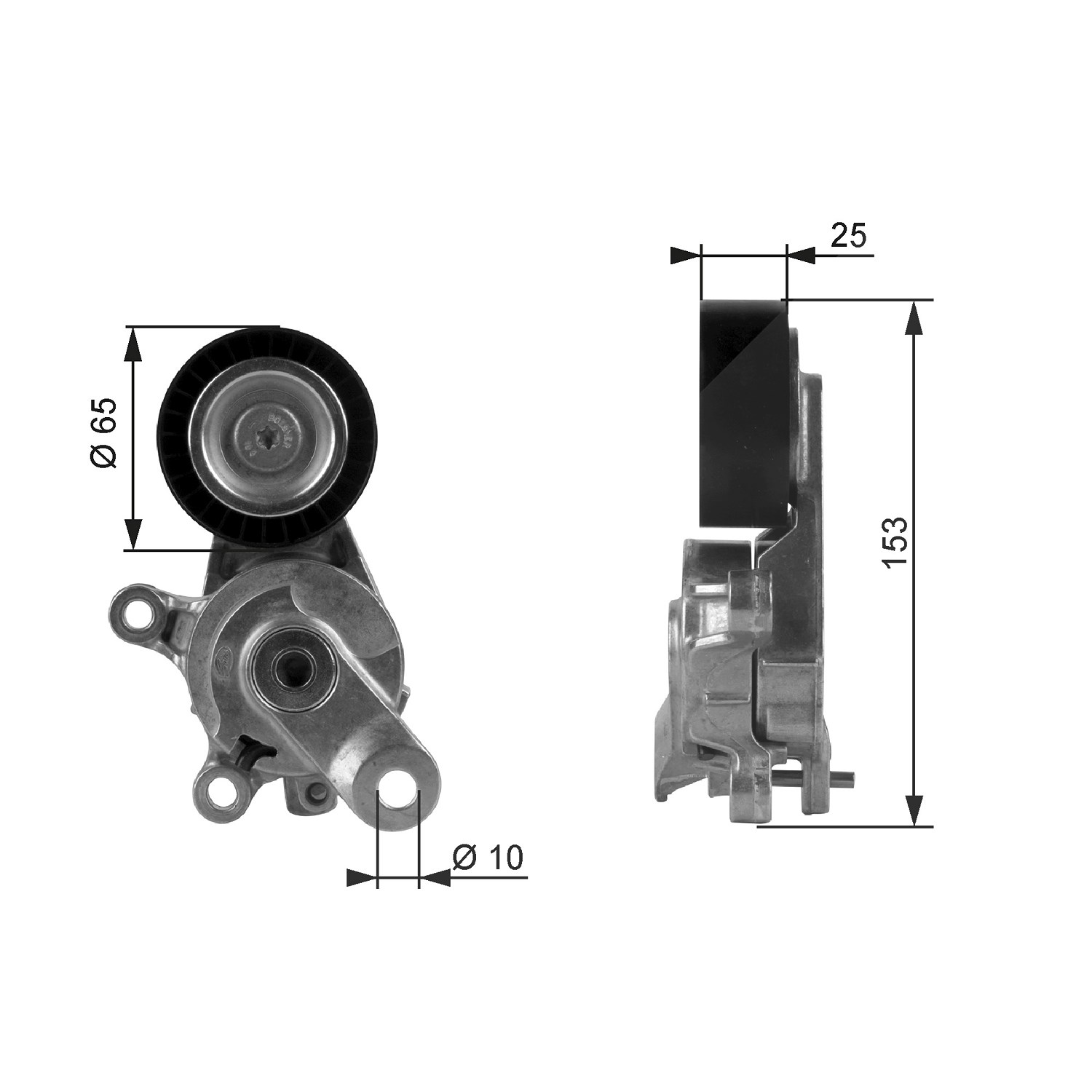Gates Spannrolle, Keilrippenriemen [Hersteller-Nr. T38209] für Skoda, Audi, Seat, VW