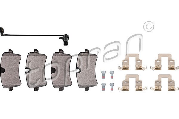 Topran Bremsbeläge hinten (Satz) [Hersteller-Nr. 115176] für Audi