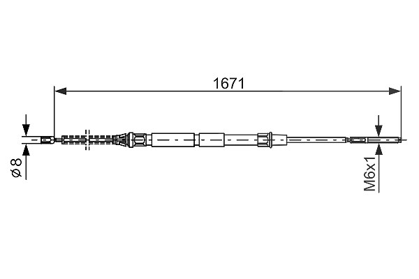 Bosch Seilzug, Feststellbremse [Hersteller-Nr. 1987477626] für Seat, VW