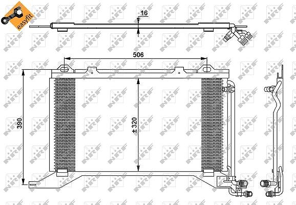 Nrf Kondensator 570x325x20 [Hersteller-Nr. 35245] für Mercedes-Benz