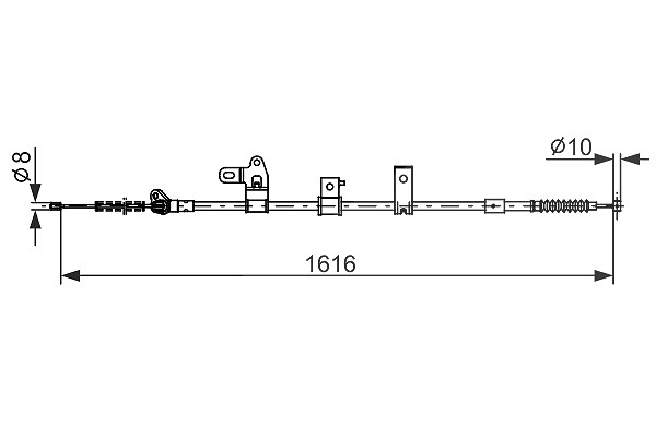 Bosch Seilzug, Feststellbremse [Hersteller-Nr. 1987482307] für Toyota