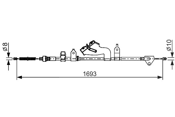 Bosch Seilzug, Feststellbremse [Hersteller-Nr. 1987482657] für Toyota