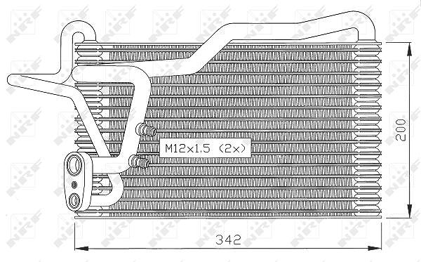 Nrf Verdampfer, Klimaanlage [Hersteller-Nr. 36036] für Audi