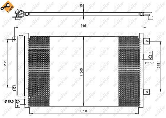 Nrf Kondensator, Klimaanlage [Hersteller-Nr. 35942] für Fiat