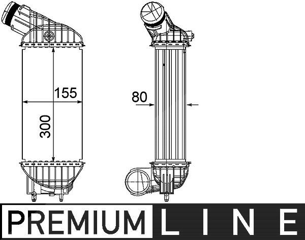 Mahle Ladeluftkühler [Hersteller-Nr. CI199000P] für Citroën, Peugeot, Ds