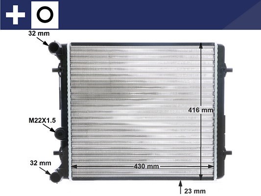 Mahle Kühler, Motorkühlung [Hersteller-Nr. CR367000S] für Skoda, VW, Seat