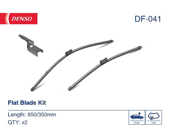 Denso Wischblatt [Hersteller-Nr. DF-041] für Kia, Nissan, Fiat, Chevrolet, Hyundai, Opel
