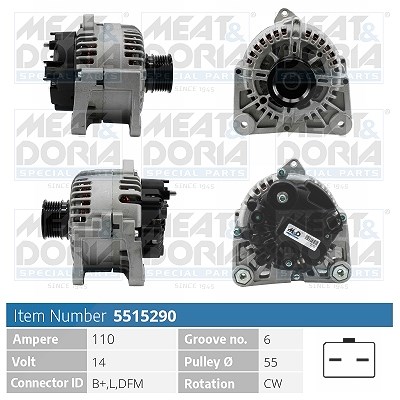 Meat & Doria Generator [Hersteller-Nr. 5515290] für Dacia, Renault