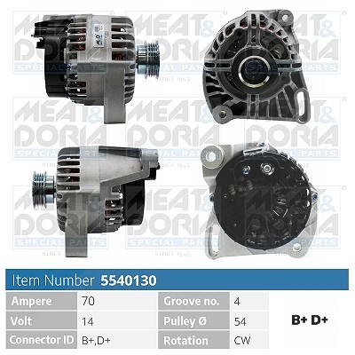 Meat & Doria Generator [Hersteller-Nr. 5540130] für Alfa Romeo, Fiat, Ford, Lancia