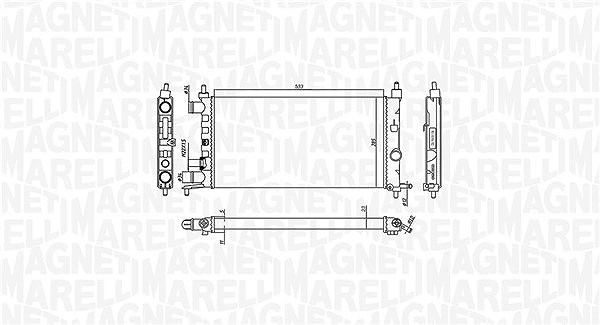 Magneti Marelli Kühler, Motorkühlung [Hersteller-Nr. 350213776000] für Vauxhall, Opel