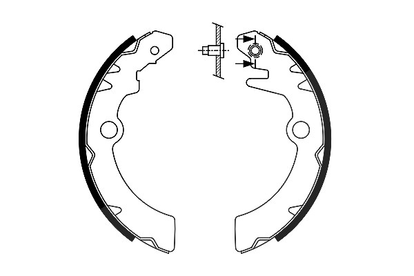 Bosch Bremsbackensatz [Hersteller-Nr. 0986487760] für Suzuki, Nissan