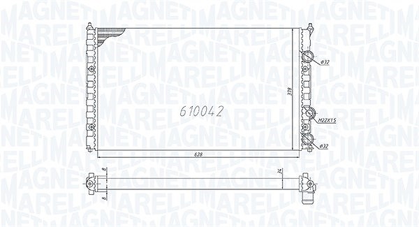 Magneti Marelli Kühler, Motorkühlung [Hersteller-Nr. 350213838000] für Seat, VW