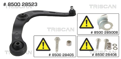 Triscan Lenker, Radaufhängung [Hersteller-Nr. 850028523] für Peugeot