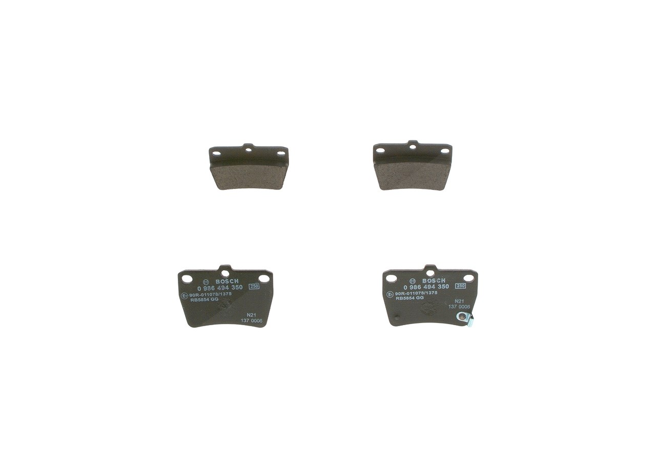 Bosch Bremsbelagsatz, Scheibenbremse [Hersteller-Nr. 0986494350] für Toyota, Chery
