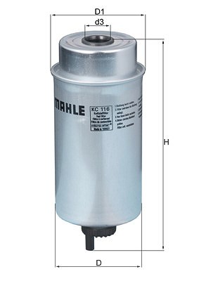Mahle Kraftstofffilter [Hersteller-Nr. KC116] für Ldv, Ford