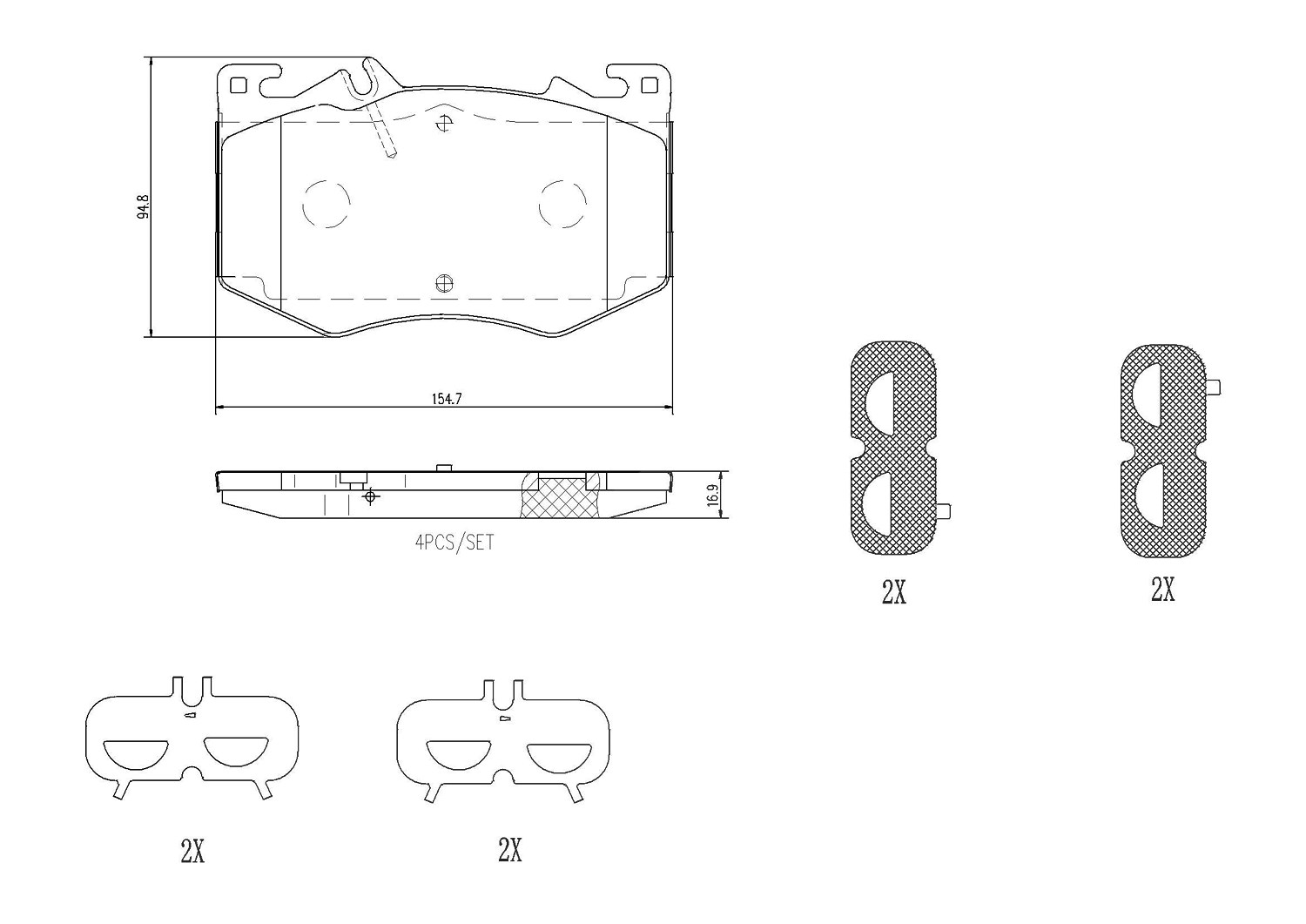 Für BREMBO KLOCKI SZCZEKI CYLINDERKI P 50 166 BRAKE PADS FRONT - Bild 9