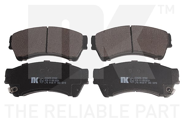 Nk Bremsbelagsatz Vorderachse [Hersteller-Nr. 223255] für Mazda, Ford Usa
