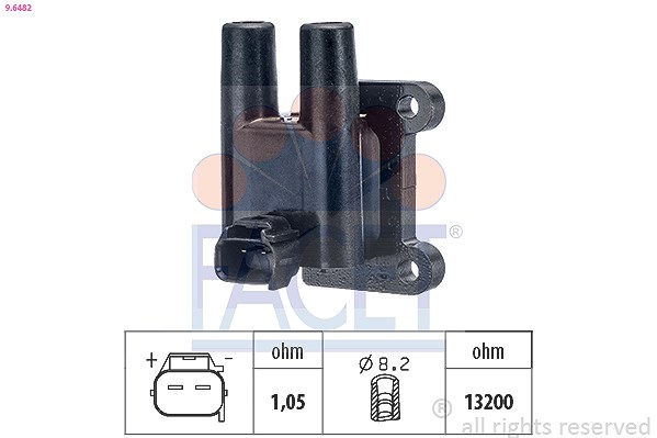 Facet Zündspule [Hersteller-Nr. 9.6482] für Kia, Hyundai