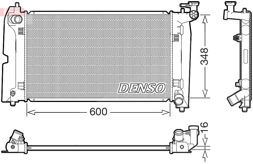 Denso Kühler, Motorkühlung [Hersteller-Nr. DRM50110] für Toyota