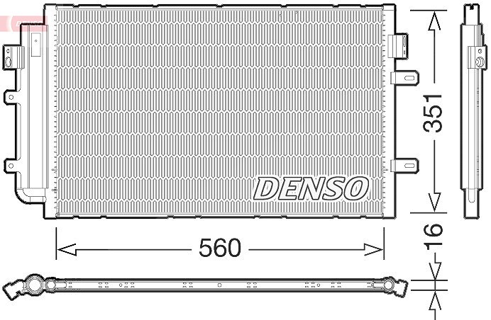 Denso Kondensator, Klimaanlage [Hersteller-Nr. DCN12005] für Iveco