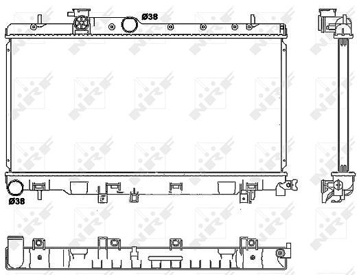 Nrf Kühler, Motorkühlung [Hersteller-Nr. 53038] für Subaru