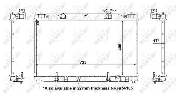 Nrf Kühler, Motorkühlung [Hersteller-Nr. 53587] für Toyota