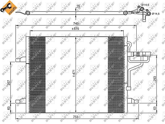 Nrf Kondensator, Klimaanlage [Hersteller-Nr. 35936] für Ford