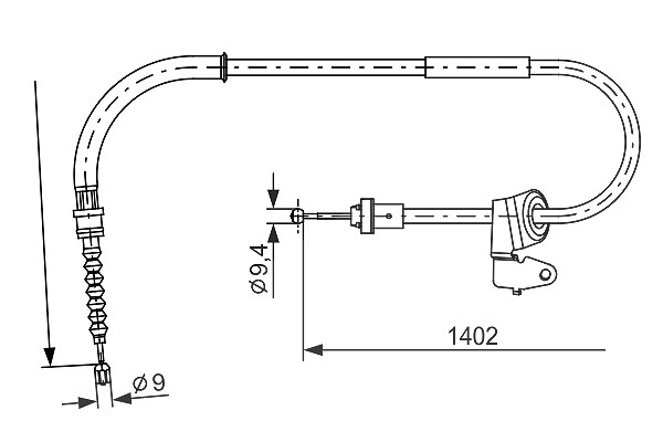 Bosch Seilzug, Feststellbremse [Hersteller-Nr. 1987482226] für Mini