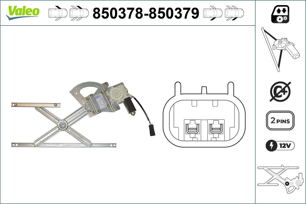 Valeo Fensterheber [Hersteller-Nr. 850378] für Rover