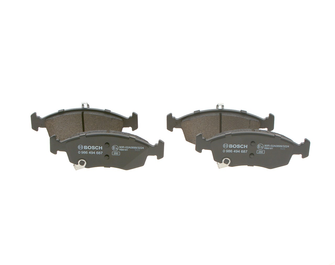 Bosch Bremsbelagsatz, Scheibenbremse [Hersteller-Nr. 0986494687] für Fiat, Lancia