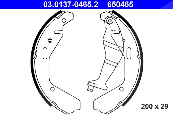 Ate Bremsbackensatz [Hersteller-Nr. 03.0137-0465.2] für Suzuki, Vauxhall, Subaru, Opel