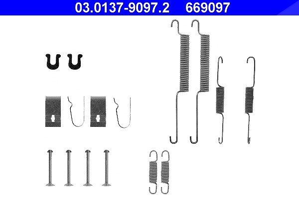 Ate Zubehörsatz, Bremsbacken [Hersteller-Nr. 03.0137-9097.2] für Honda, Acura