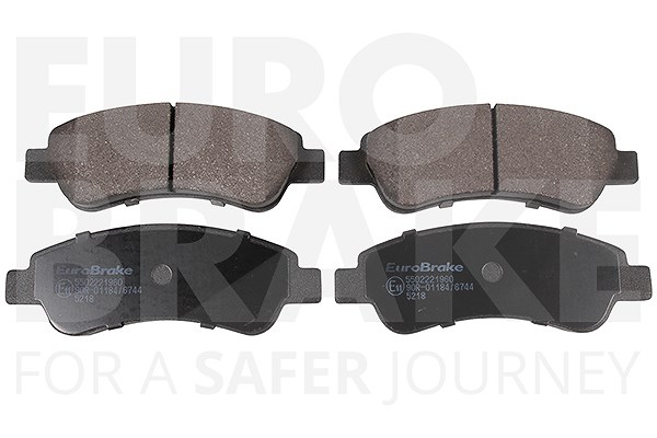 Eurobrake Bremsbelagsatz Hinterachse [Hersteller-Nr. 5502221960] für Fiat, Peugeot, Citroën