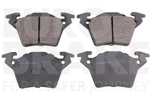 Eurobrake Satz Bremsbeläge Hinterachse SYSTEM BOSCH [Hersteller-Nr. 5502223341] für Mercedes-Benz