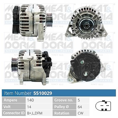 Meat & Doria Generator [Hersteller-Nr. 5510029] für Audi, Skoda, VW