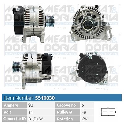 Meat & Doria Generator [Hersteller-Nr. 5510030] für Seat, VW