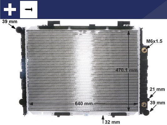 Mahle Kühler, Motorkühlung [Hersteller-Nr. CR2204001S] für Mercedes-Benz