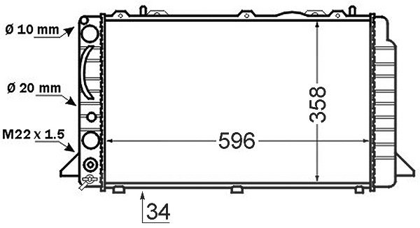 Mahle Kühler, Motorkühlung [Hersteller-Nr. CR396000S] für Audi