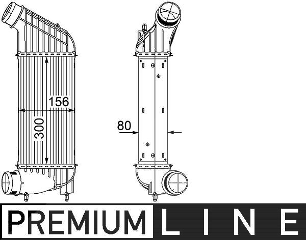 Mahle Ladeluftkühler [Hersteller-Nr. CI181000P] für Citroën, Lancia, Peugeot, Fiat