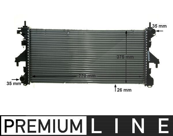 Mahle Kühler, Motorkühlung [Hersteller-Nr. CR885000P] für Fiat