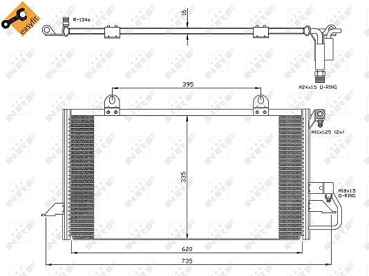 Nrf Kondensator 610 x 345 x 16 [Hersteller-Nr. 35248] für Audi