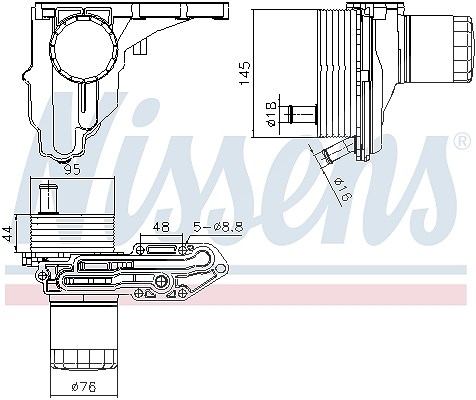 Nissens Ölkühler, Motoröl [Hersteller-Nr. 91329] für Ford