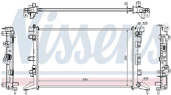 Nissens Kühler, Motorkühlung [Hersteller-Nr. 637602] für Renault