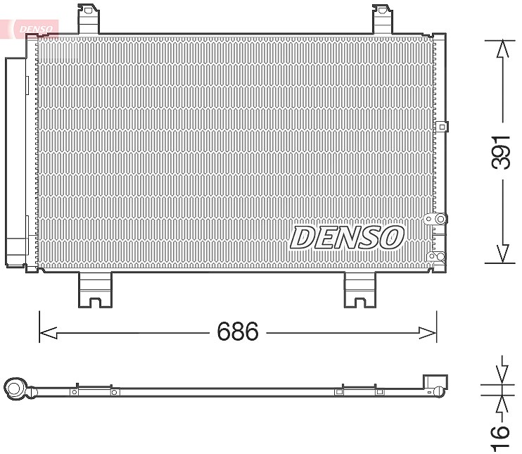 Denso Kondensator, Klimaanlage [Hersteller-Nr. DCN51013] für Lexus