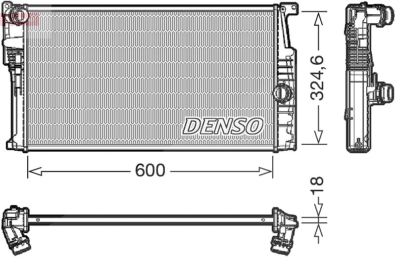Denso Kühler, Motorkühlung [Hersteller-Nr. DRM05017] für BMW