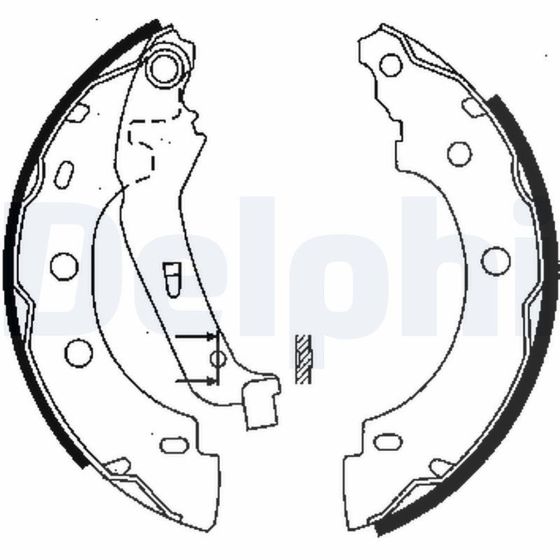 Delphi Bremsbackensatz [Hersteller-Nr. LS1842] für Nissan, Renault